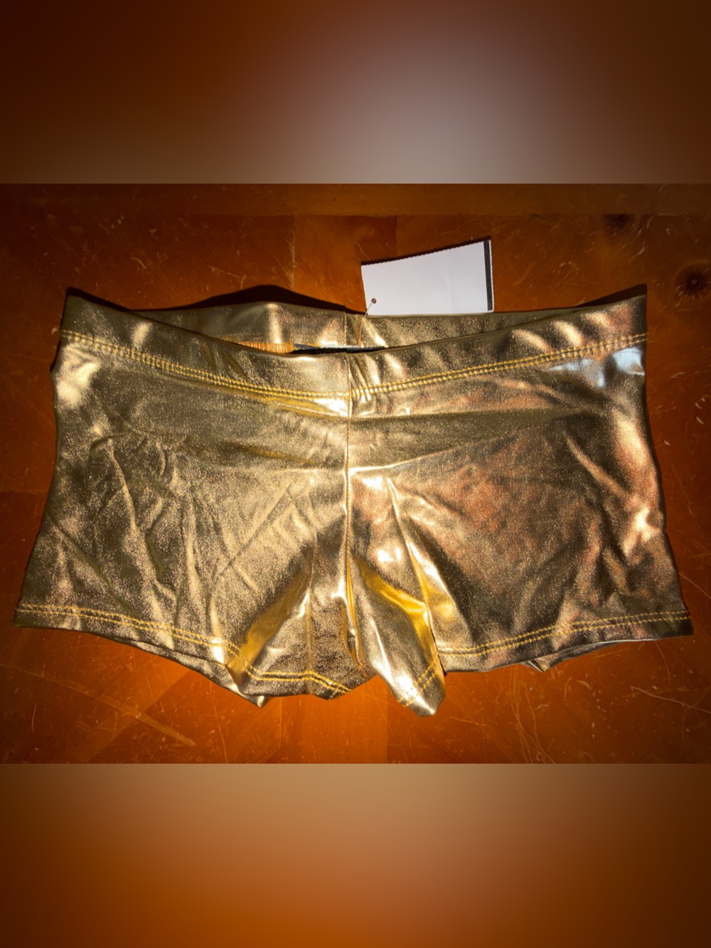 Women's Metallic Gold Shorts- NEW